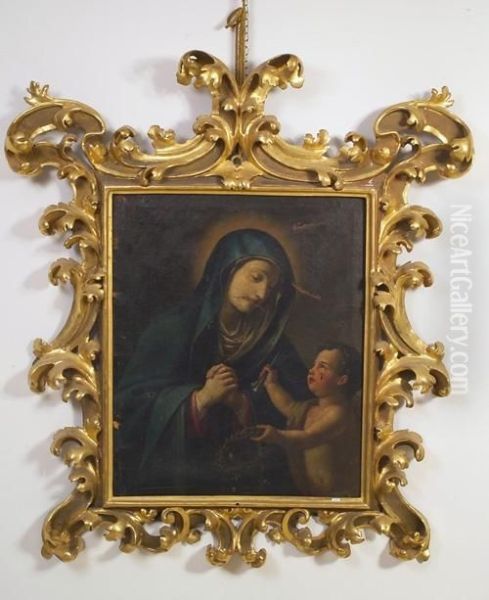 Madonna Col Bambino Oil Painting by Giovanni Battista Salvi