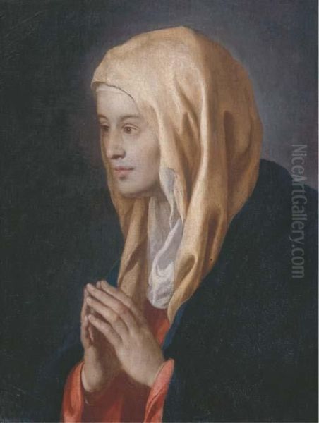 The Madonna At Prayer Oil Painting by Giovanni Battista Salvi