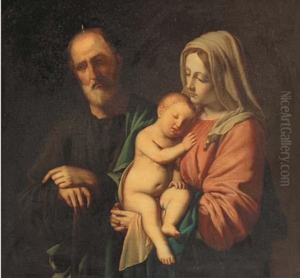 The Holy Family Oil Painting by Giovanni Battista Salvi