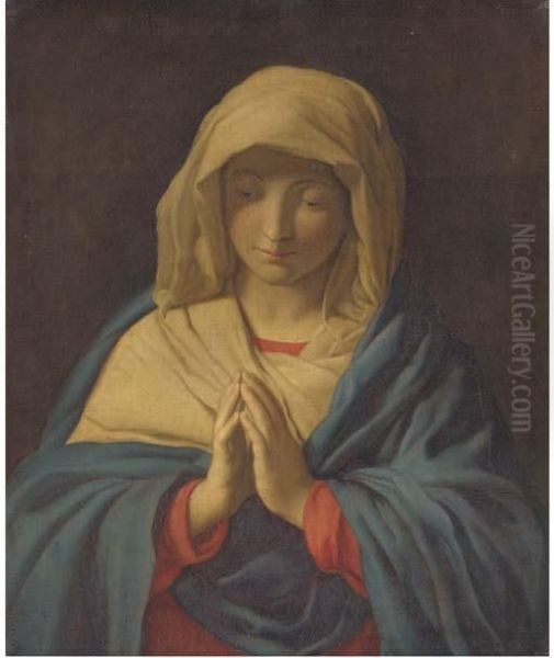 The Virgin At Prayer Oil Painting by Giovanni Battista Salvi