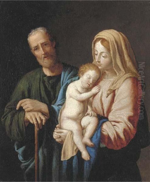 The Holy Family Oil Painting by Giovanni Battista Salvi