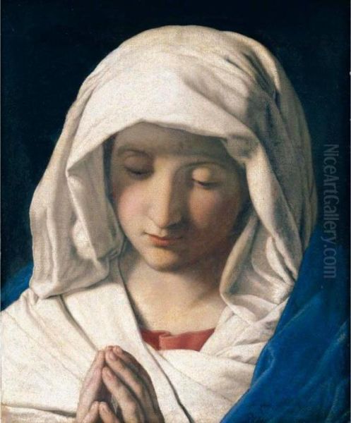 The Virgin In Prayer Oil Painting by Giovanni Battista Salvi