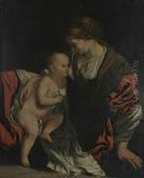 Allegoria Della Carita Oil Painting by Giovanni Battista Salvi