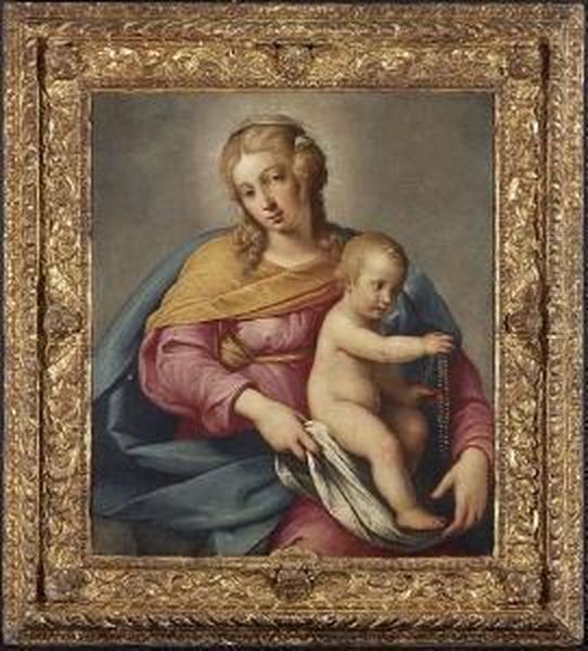 Maria Mit Dem Kind. Oil Painting by Giovanni Battista Salvi