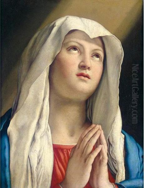 The Virgin In Prayer Oil Painting by Giovanni Battista Salvi