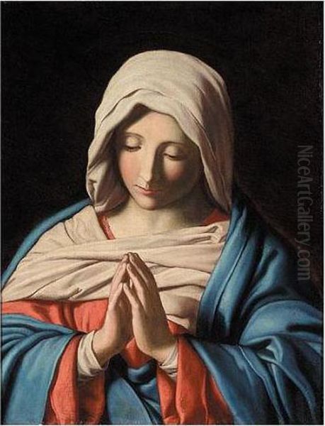 The Madonna At Prayer Oil Painting by Giovanni Battista Salvi