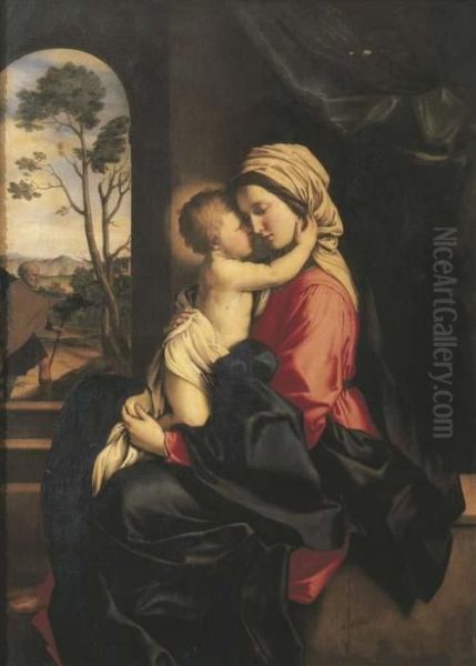 The Madonna And The Christ Child Oil Painting by Giovanni Battista Salvi