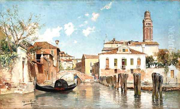 A canal in Venice Oil Painting by Juan Jimenez Martin