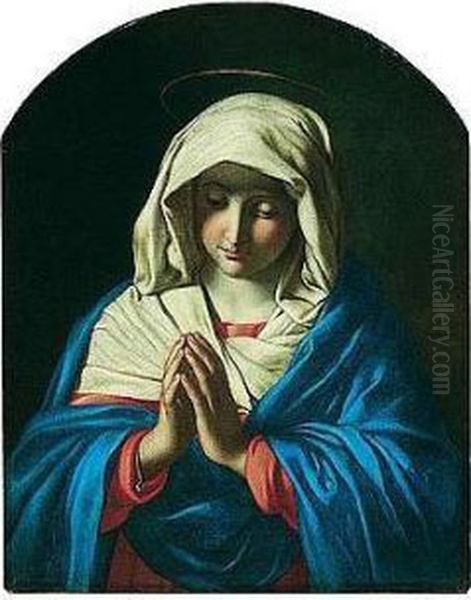 The Madonna In Prayer Oil Painting by Giovanni Battista Salvi