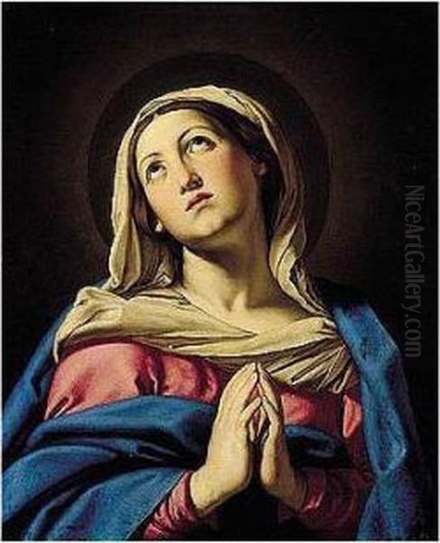 The Virgin In Prayer Oil Painting by Giovanni Battista Salvi