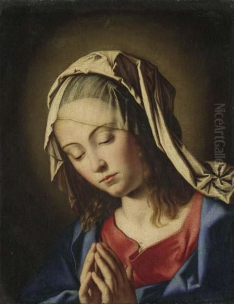 The Madonna At Prayer Oil Painting by Giovanni Battista Salvi