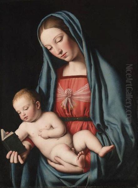 The Madonna And Child, After Raphael Oil Painting by Giovanni Battista Salvi