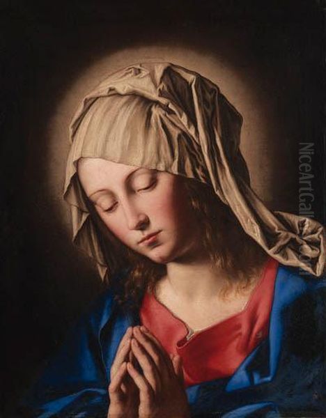 The Virgin In Prayer Oil Painting by Giovanni Battista Salvi