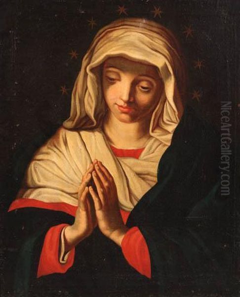 The Madonna At Prayer Oil Painting by Giovanni Battista Salvi