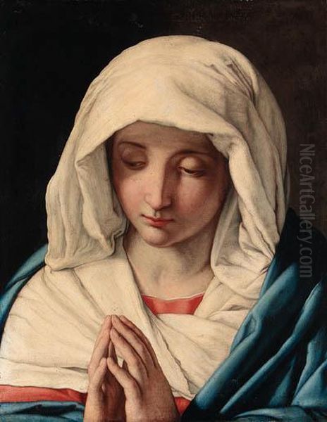 The Madonna At Prayer Oil Painting by Giovanni Battista Salvi