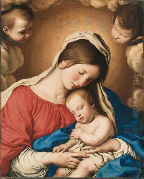 The Madonna And Child Oil Painting by Giovanni Battista Salvi