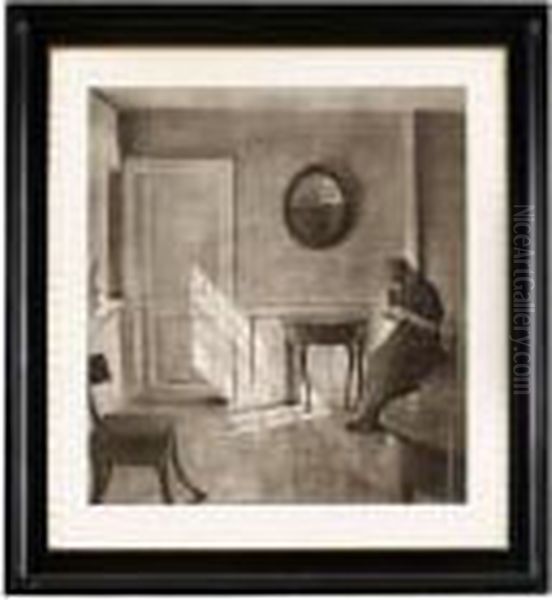 Lasande Flicka Oil Painting by Peder Vilhelm Ilsted