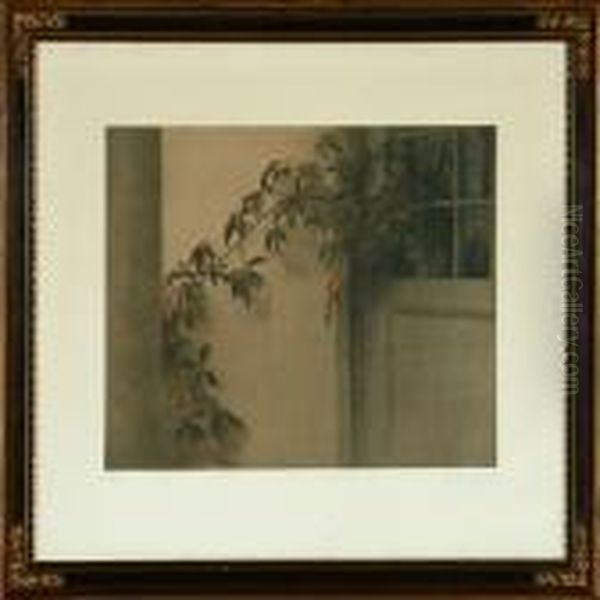 Virginia Creeper At Liselund Oil Painting by Peder Vilhelm Ilsted