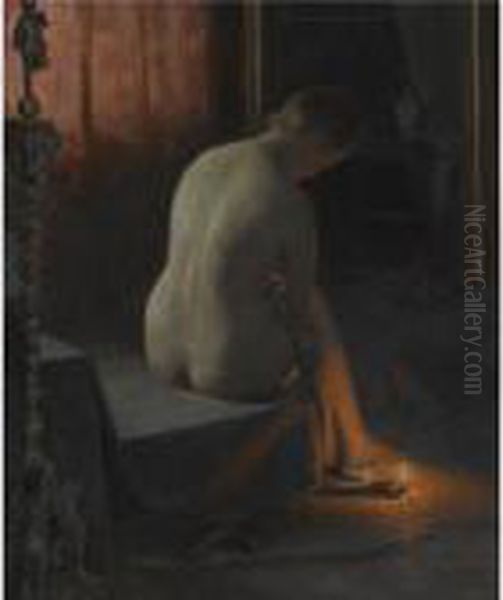 Diana Oil Painting by Peder Vilhelm Ilsted