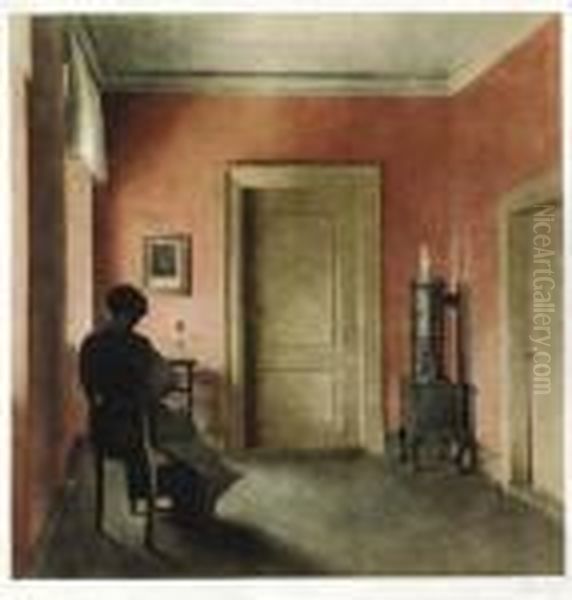 Woman Seated Oil Painting by Peder Vilhelm Ilsted