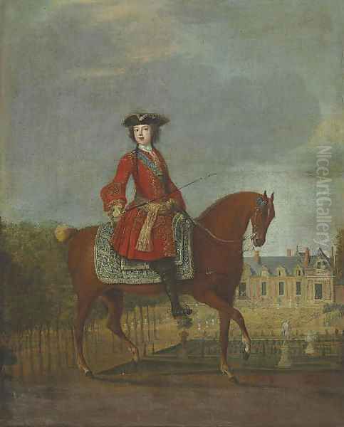 An equestrian portrait Oil Painting by Jean-Baptiste Martin