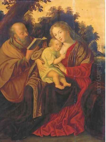 The Rest on the Flight into Egypt Oil Painting by Pieter van Mol