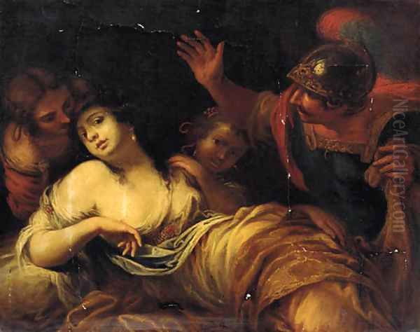 Tarquin and Lucretia Oil Painting by Sebastiano Mazzonin