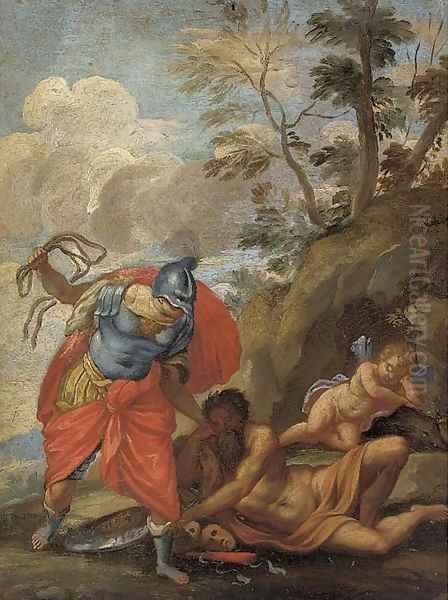 Mars destroying Wisdom and the Arts Oil Painting by Paolo di Matteis