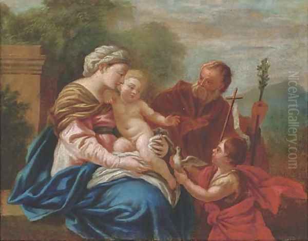 The Holy Family with the Infant Saint John the Baptist Oil Painting by Paolo di Matteis