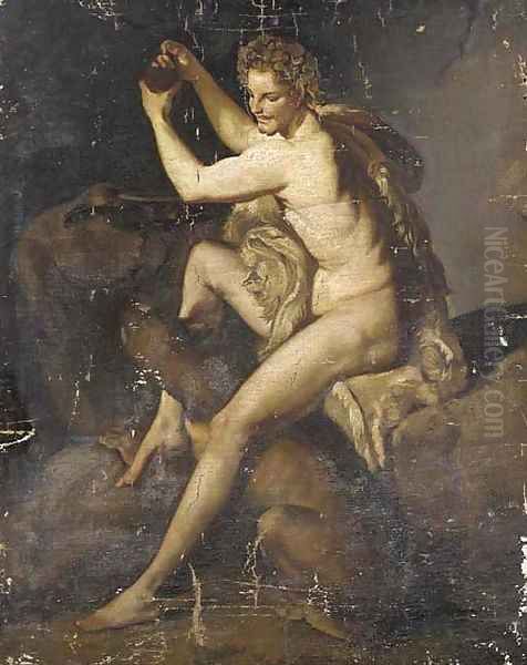 Bacchus Oil Painting by Anton von Maron