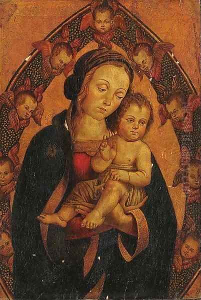 The Madonna and Child surrounded by seraphim by Antonio del Massaro (Pastura, II)