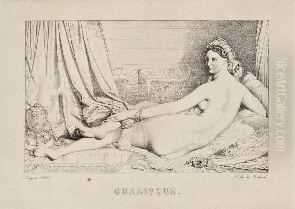 Odalisque Oil Painting by Jean Auguste Dominique Ingres