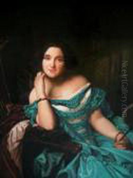 Portrait Of A Young Woman Oil Painting by Jean Auguste Dominique Ingres