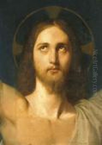 The Head Of Christ Oil Painting by Jean Auguste Dominique Ingres