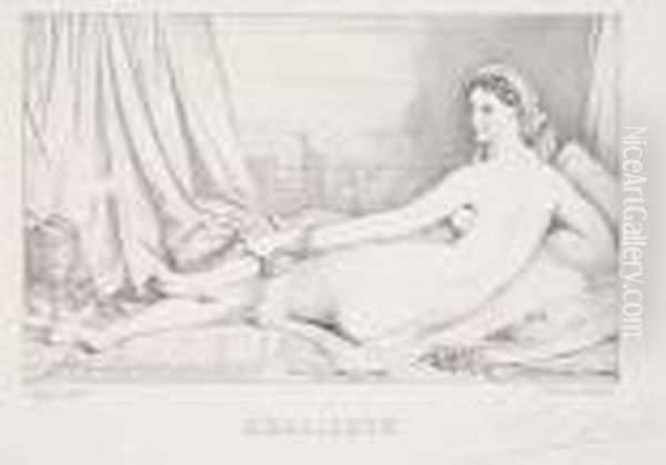 Odalisque Oil Painting by Jean Auguste Dominique Ingres