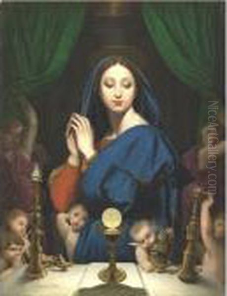 The Virgin With The Host Oil Painting by Jean Auguste Dominique Ingres