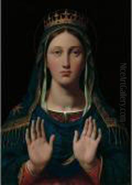 The Virgin With The Crown Oil Painting by Jean Auguste Dominique Ingres