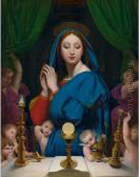 The Virgin With The Host Oil Painting by Jean Auguste Dominique Ingres