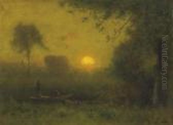 The Sun Oil Painting by George Inness