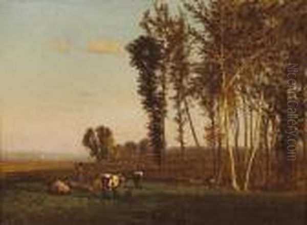 Early Autumn In Medfield Oil Painting by George Inness