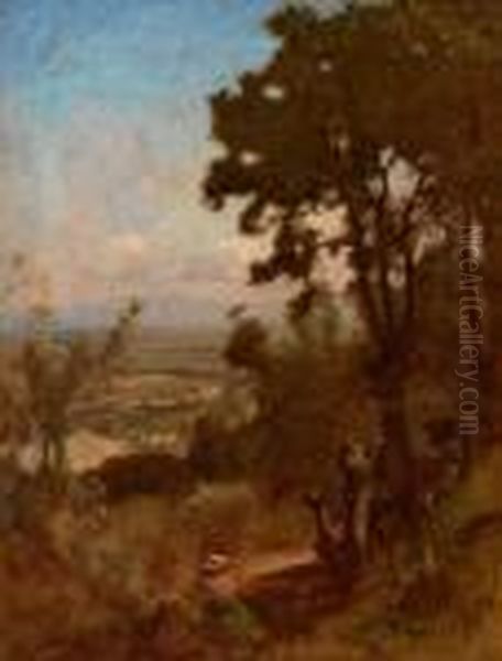 Valley Near Perugia Oil Painting by George Inness