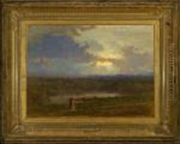 Over The River Oil Painting by George Inness