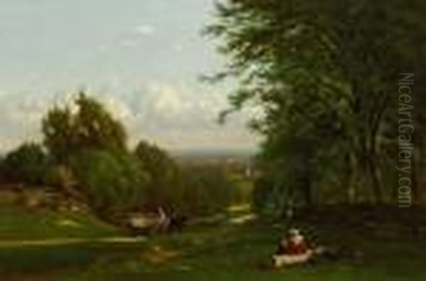 Near Leeds, New York Oil Painting by George Inness