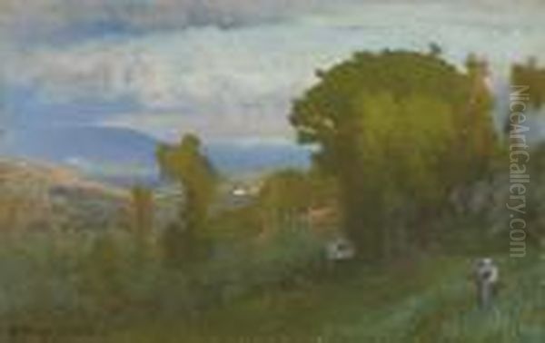 Albano, Italy Oil Painting by George Inness