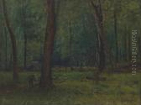 Wood Interior, Keene Valley Oil Painting by George Inness