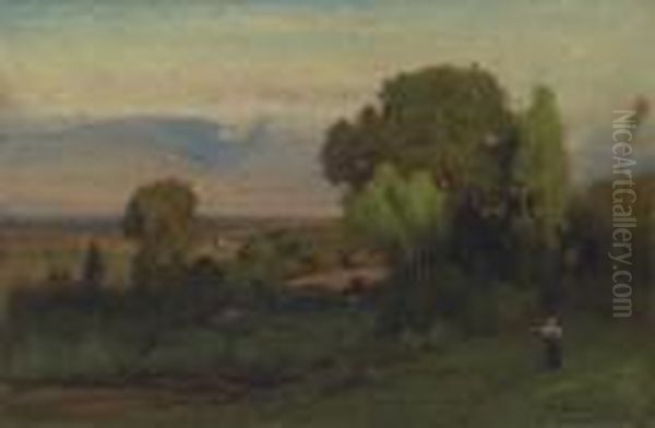 Landscape Near Perugia Oil Painting by George Inness