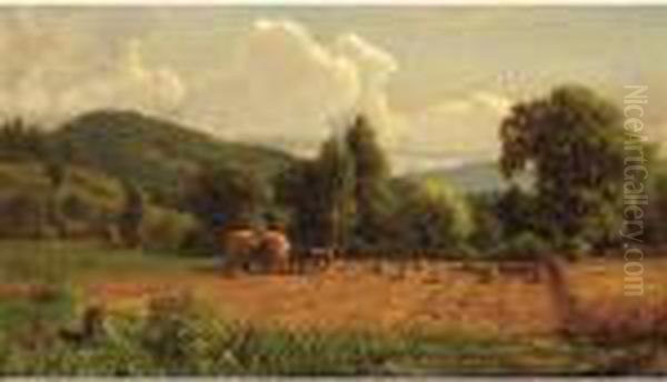 Haying Oil Painting by George Inness