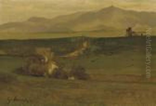 Roman Campagna Oil Painting by George Inness