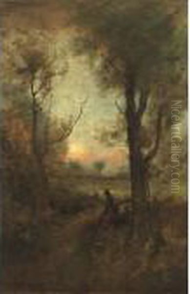 Forest Glow Oil Painting by George Inness