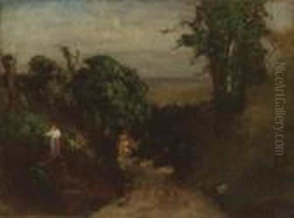 Albano, Italy Oil Painting by George Inness